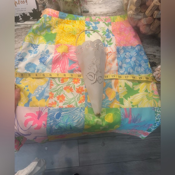 Lilly Pulitzer Floral Patchwork Skirt VINTAGE - Picture 14 of 15